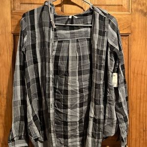 NWT Mudd Hooded Flannel